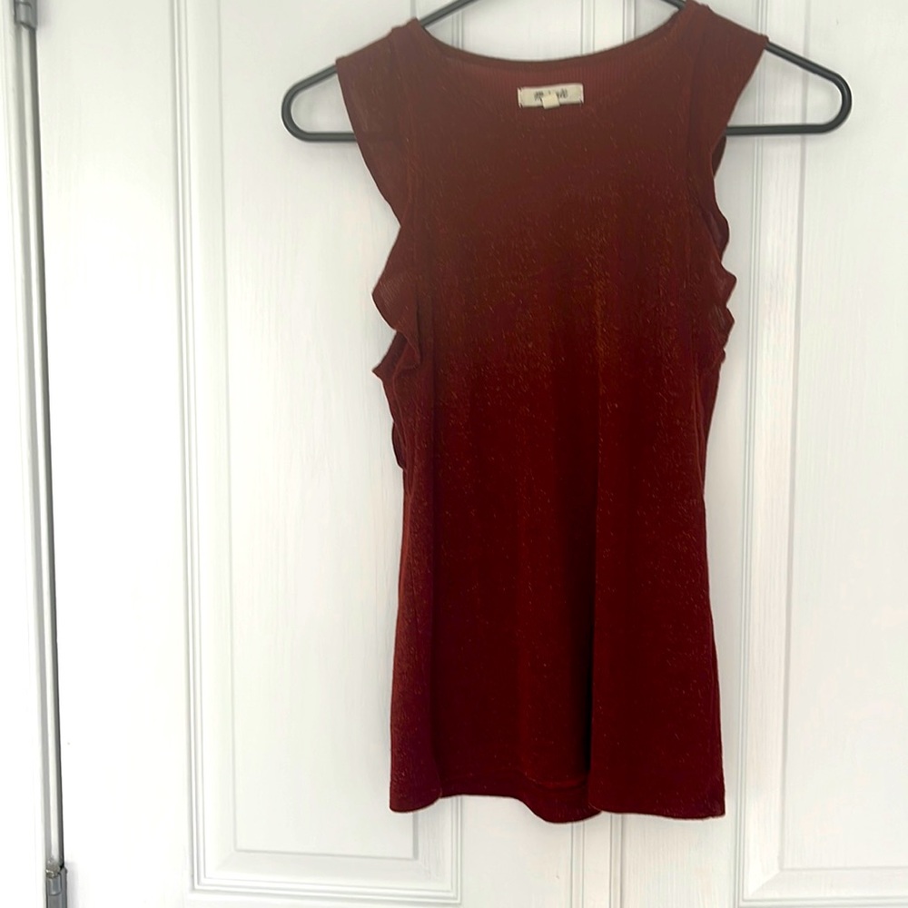 Madewell sleeveless glitter top